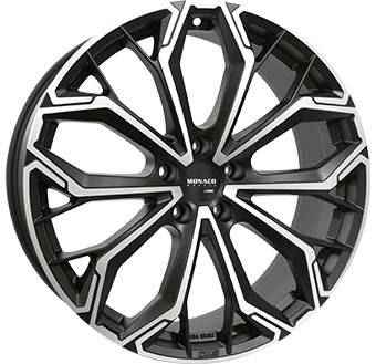 MONACO WHEELS GPC17 DULL BLACK/POLISHED 8X19 i gruppen FÄLGAR / ALUMINIUMFÄLGAR hos Svenska Gummihuset AB (A191125M8GPC17DBP664)