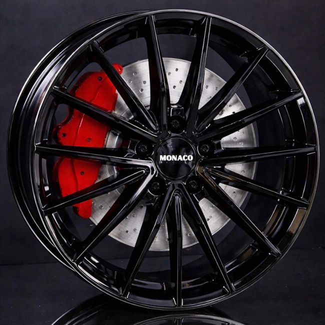 MONACO WHEELS GP14 GLOSS BLACK 9X21 i gruppen F�LGAR / ALUMINIUMF�LGAR hos Svenska Gummihuset AB (A211125M9MOGP14GB666)