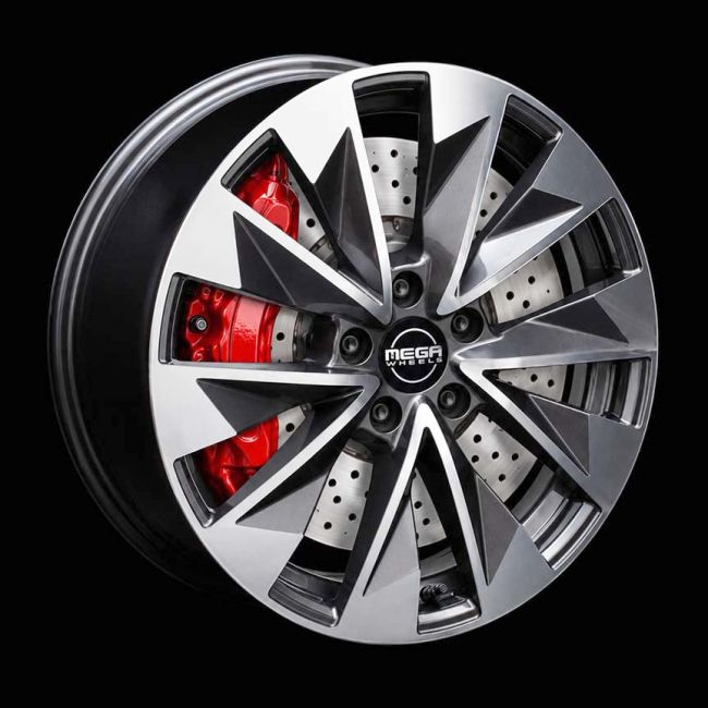 Mega Wheels Zenith Anthracite Grey Front Polished 8,5X19 i gruppen FÄLGAR / ALUMINIUMFÄLGAR hos Svenska Gummihuset AB (A191125H85MEWHZEAGFP571)