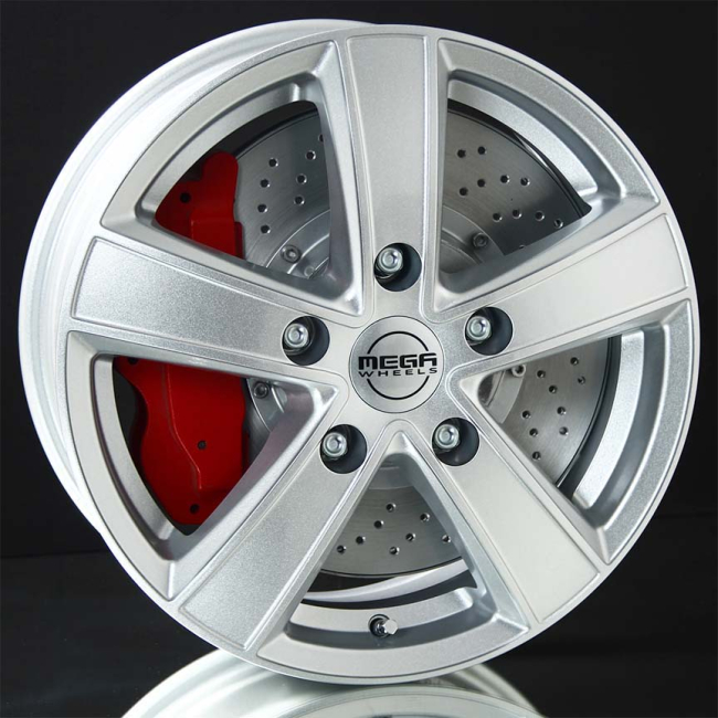 MEGA WHEELS Hercules 5 Silver 6,5X15 i gruppen F�LGAR / ALUMINIUMF�LGAR hos Svenska Gummihuset AB (A151125H65MEWHHERS666)