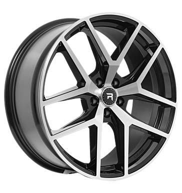 R-SERIES R19 BLACK/POLISHED 7,5X18 i gruppen F�LGAR / ALUMINIUMF�LGAR hos Svenska Gummihuset AB (A181085H75RSER19BP633)
