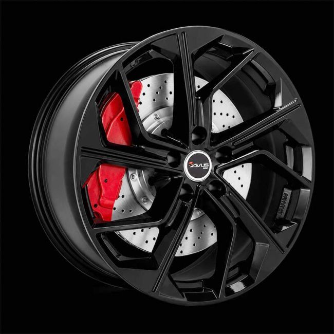 AVUS AC-522 GLOSS BLACK 8,5X19 i gruppen F�LGAR / ALUMINIUMF�LGAR hos Svenska Gummihuset AB (A191125H85AVAC522GB571)