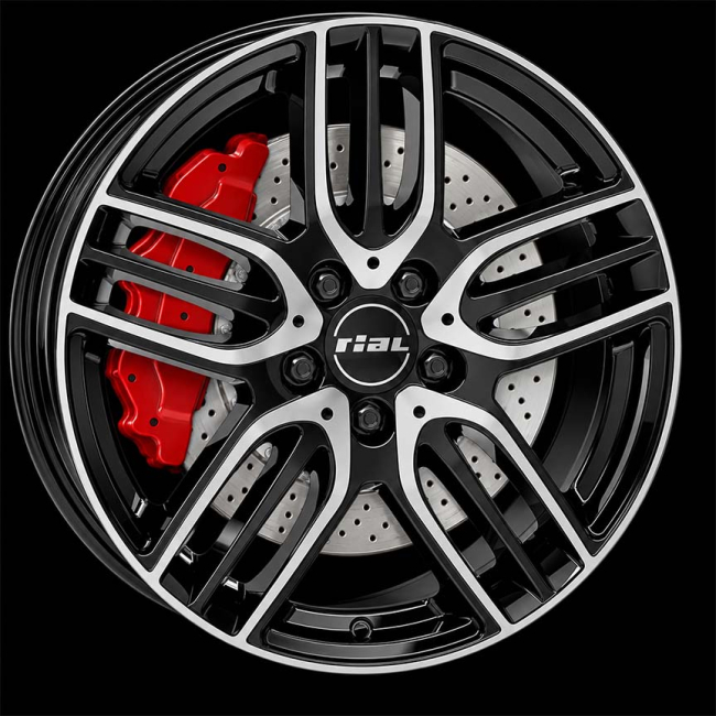 RIAL M14 Diamond Black Polished 9X18 i gruppen FÄLGAR / ALUMINIUMFÄLGAR hos Svenska Gummihuset AB (A181125H90RIM14DBP665)