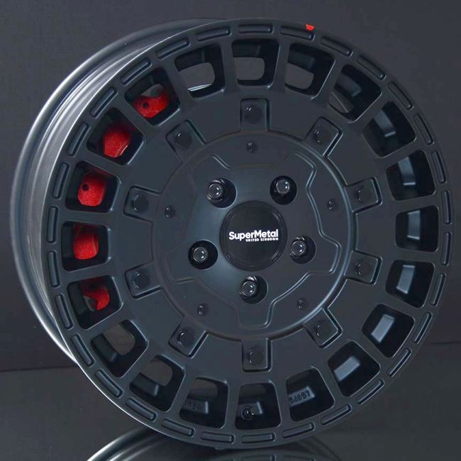 SUPERMETAL RIG MATT BLACK 6,5X16 i gruppen F�LGAR / ALUMINIUMF�LGAR hos Svenska Gummihuset AB (A161206H65SUPRIDB746)