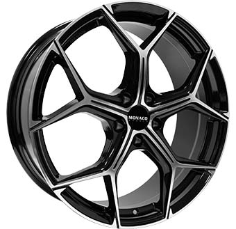 Monaco Wheels GP16 Black/Polished 8X19 i gruppen F�LGAR / ALUMINIUMF�LGAR hos Svenska Gummihuset AB (A191125M8MOGP16GBP664)
