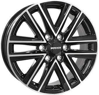MONACO WHEELS VT1 BLACK/POLISHED 6,5X16 i gruppen FLGAR / ALUMINIUMFLGAR hos Svenska Gummihuset AB (A161206H65MOWHVT1BP746)