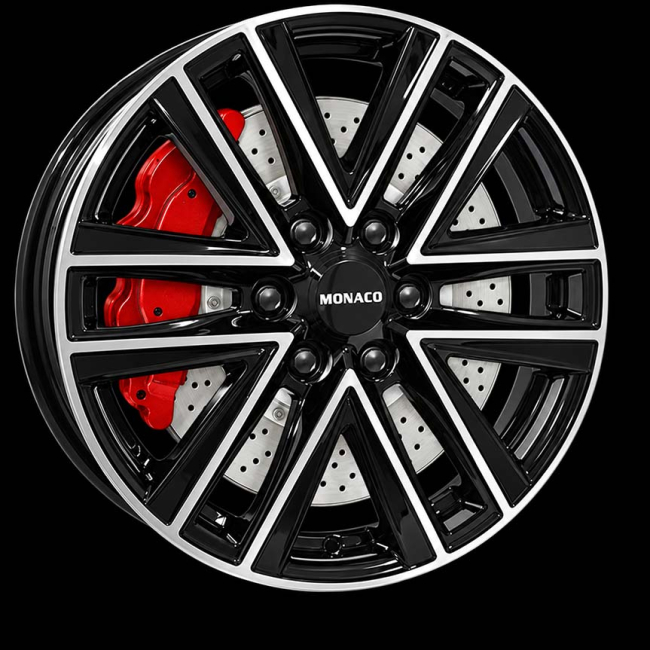 MONACO WHEELS VT1 BLACK/POLISHED 8X18 i gruppen FÄLGAR / ALUMINIUMFÄLGAR hos Svenska Gummihuset AB (A181306H80MOWHVT1BP841)