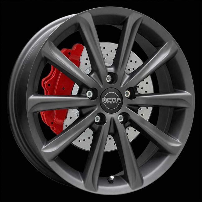Mega Wheels Virgo Matt Anthracite Grey 7X17 i gruppen F�LGAR / ALUMINIUMF�LGAR hos Svenska Gummihuset AB (A171085H7MEVIMAD732)