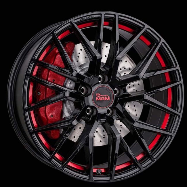 MAM RS4 Black Painted Red Inside 8,5X20 i gruppen F�LGAR / ALUMINIUMF�LGAR hos Svenska Gummihuset AB (A201085H85MAMRS4BR726)