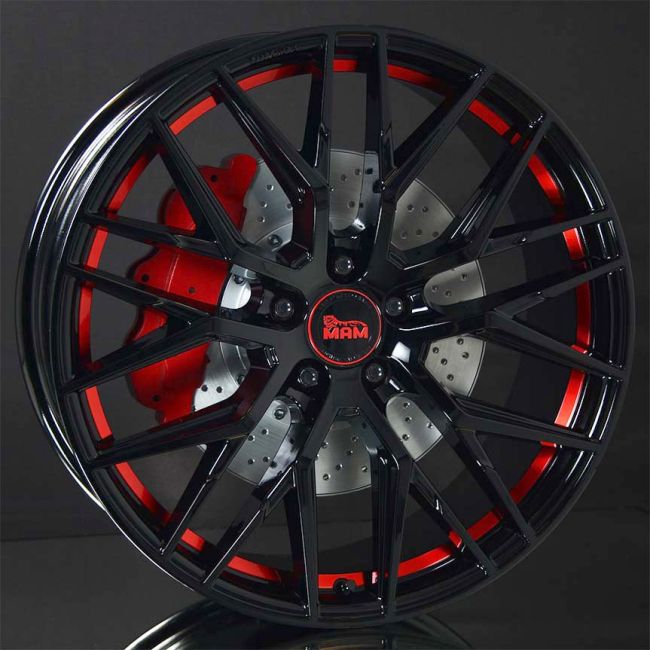 MAM RS4 Black Painted Red Inside 8,5X19 i gruppen F�LGAR / ALUMINIUMF�LGAR hos Svenska Gummihuset AB (A191145M85MAMRS4BR726)