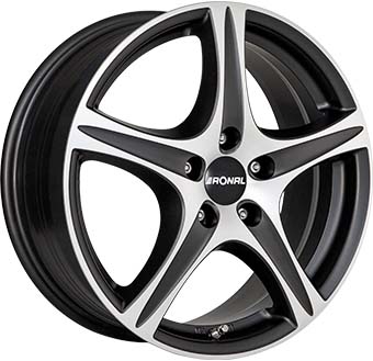 RONAL R56 Dull Black / Polish 8X18 i gruppen F�LGAR / ALUMINIUMF�LGAR hos Svenska Gummihuset AB (A181125M8ROR56BP665)