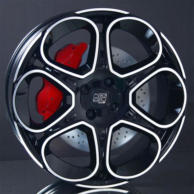 MSW 83 Gloss Black/Polish 7,5X18 i gruppen F�LGAR / ALUMINIUMF�LGAR hos Svenska Gummihuset AB (A181084M75MSW83GBP651)