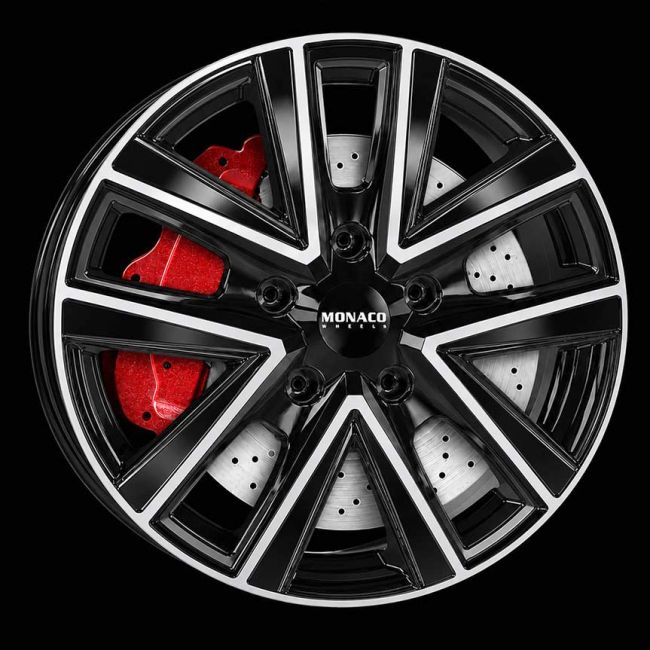 MONACO WHEELS VT2 BLACK/POLISH 7X17 i gruppen F�LGAR / ALUMINIUMF�LGAR hos Svenska Gummihuset AB (A171085H7MWVT2BP651)