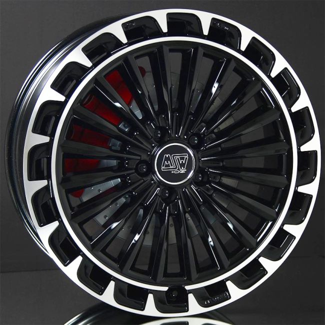 MSW 32 GLOSS BLACK/POLISHED 8X19 i gruppen F�LGAR / ALUMINIUMF�LGAR hos Svenska Gummihuset AB (A191125M80M80MSW32BP731)