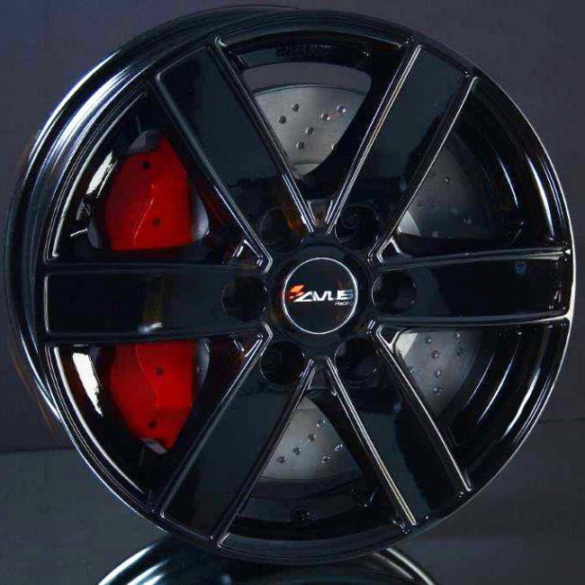AVUS AC-V61 GLOSS BLACK 6,5X16 i gruppen FLGAR / ALUMINIUMFLGAR hos Svenska Gummihuset AB (A161206H65AVV61GB745)