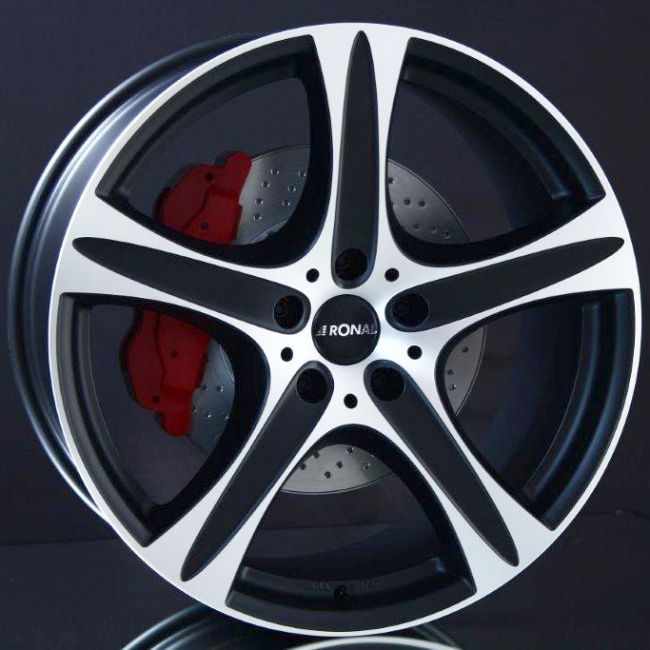 RONAL R55 MATT BLACK/POLISHED 9,5X20 i gruppen FLGAR / ALUMINIUMFLGAR hos Svenska Gummihuset AB (A201205H95ROR55BP726)