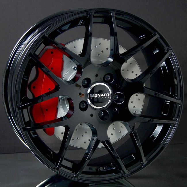Monaco Wheels Sport Gloss Black 8X18 i gruppen F�LGAR / ALUMINIUMF�LGAR hos Svenska Gummihuset AB (A181205H80MOSPOGB726)