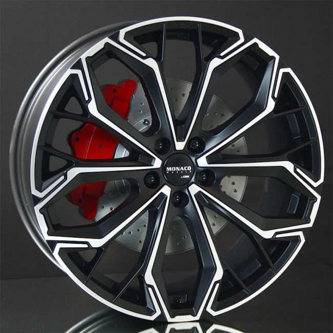 MONACO WHEELS GPC17 DULL BLACK/POLISHED 8X19 i gruppen FLGAR / ALUMINIUMFLGAR hos Svenska Gummihuset AB (A191085H80GPC17DBP671)