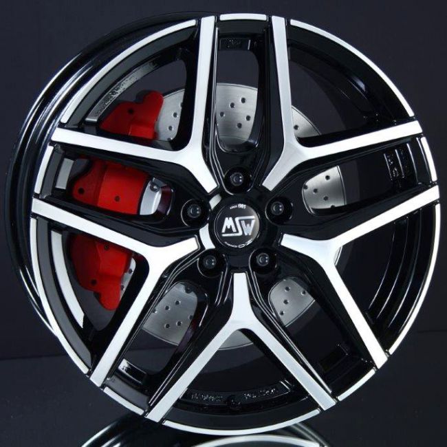 MSW 40 BLACK/POLISHED 6,5X16 i gruppen FLGAR / ALUMINIUMFLGAR hos Svenska Gummihuset AB (A161605H65MSW40MBLK651)