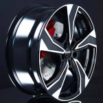 DEZENT KB DARK BLACK/POLISHED 7,5X19 i gruppen FLGAR / ALUMINIUMFLGAR hos Svenska Gummihuset AB (A191085H75DEKBBP634)