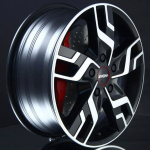 RONAL R64 BLACK/POLISH 7X17 i gruppen FLGAR / ALUMINIUMFLGAR hos Svenska Gummihuset AB (A171605L70ROR64BP651)