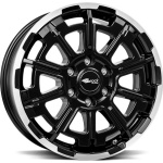 BROCK B45 BLACK FULL POLISHED 7X17 i gruppen FLGAR / ALUMINIUMFLGAR hos Svenska Gummihuset AB (A171306H75BRB45BFP841)