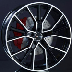 AVUS AF18 BLACK POLISHED 8,5X19 i gruppen FLGAR / ALUMINIUMFLGAR hos Svenska Gummihuset AB (A191125M85AVAF18B666)
