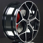 Monaco Wheels GP16 Black/Polished 8X18 i gruppen F�LGAR / ALUMINIUMF�LGAR hos Svenska Gummihuset AB (A181125H8MOGP16GBP665)