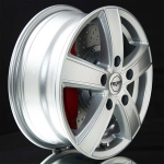 MEGA WHEELS Hercules 6 Silver 6,5X17 i gruppen F�LGAR / ALUMINIUMF�LGAR hos Svenska Gummihuset AB (A171206H65MEWHERS746)