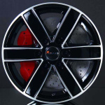 AVUS AC-V61 BLACK POLISHED 6,5X16 i gruppen FLGAR / ALUMINIUMFLGAR hos Svenska Gummihuset AB (A161256H65AVV61BP741)