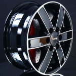 AVUS AC-V61 BLACK POLISHED 6,5X16 i gruppen FLGAR / ALUMINIUMFLGAR hos Svenska Gummihuset AB (A161256H65AVV61BP741)