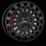 MAK OVERLAND MATT BLACK 6,5X16 i gruppen F�LGAR / ALUMINIUMF�LGAR hos Svenska Gummihuset AB (A161185H65MAOVLAMB711)
