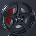RONAL R56 MATT BLACK 6,5X16 i gruppen FLGAR / ALUMINIUMFLGAR hos Svenska Gummihuset AB (A161145M65ROR56BL661)