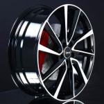 AVUS AC-518 BLACK/POLISH 6,5X16 i gruppen FLGAR / ALUMINIUMFLGAR hos Svenska Gummihuset AB (A161125H65AC518BP571)