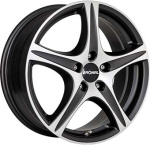 RONAL R56 Dull Black / Polish 8X18 i gruppen F�LGAR / ALUMINIUMF�LGAR hos Svenska Gummihuset AB (A181125M8ROR56BP665)