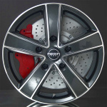 MEGA WHEELS Hercules 5 Anthracite grey front polished 6,5X16 i gruppen F�LGAR / ALUMINIUMF�LGAR hos Svenska Gummihuset AB (A161305H65MEWHHERAGP891)