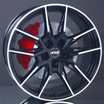 Ats Force diamond-black frontpolished 8,5X19 i gruppen F�LGAR / ALUMINIUMF�LGAR hos Svenska Gummihuset AB (A191125MH85ATFORBP666)