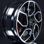 MAK EXPRESS BLACK/POLISHED 6,5X16 i gruppen FLGAR / ALUMINIUMFLGAR hos Svenska Gummihuset AB (A161185H65MAKEZBP711)