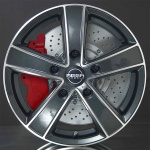 MEGA WHEELS Hercules 6 Anthracite grey front polished 6,5X17 i gruppen F�LGAR / ALUMINIUMF�LGAR hos Svenska Gummihuset AB (A171306H65MEWEERAGP841)