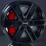 AVUS AC-V61 GLOSS BLACK 6,5X16 i gruppen FLGAR / ALUMINIUMFLGAR hos Svenska Gummihuset AB (A161206H65AVV61GB745)
