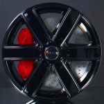 AVUS AC-V61 GLOSS BLACK 6,5X16 i gruppen FLGAR / ALUMINIUMFLGAR hos Svenska Gummihuset AB (A161206H65AVV61GB745)
