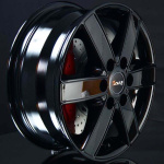 AVUS AC-V61 GLOSS BLACK 6,5X16 i gruppen FLGAR / ALUMINIUMFLGAR hos Svenska Gummihuset AB (A161206H65AVV61GB745)