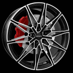 Monaco Wheels GP18 Dull Black/Polished 8X18 i gruppen F�LGAR / ALUMINIUMF�LGAR hos Svenska Gummihuset AB (A181125H8MOWHGP18DBP665)