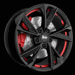 MAM RS6 Black Painted Red Inside 8,5X19 i gruppen F�LGAR / ALUMINIUMF�LGAR hos Svenska Gummihuset AB (A191085H85MAMRS6BPRI726)