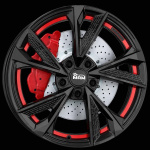 MAM RS6 Black Painted Red Inside 8,5X19 i gruppen F�LGAR / ALUMINIUMF�LGAR hos Svenska Gummihuset AB (A191085H85MAMRS6BPRI726)
