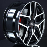 MSW 40 BLACK/POLISHED 6,5X16 i gruppen FLGAR / ALUMINIUMFLGAR hos Svenska Gummihuset AB (A161605H65MSW40MBLK651)